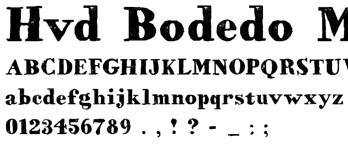 HVD Bodedo Medium font